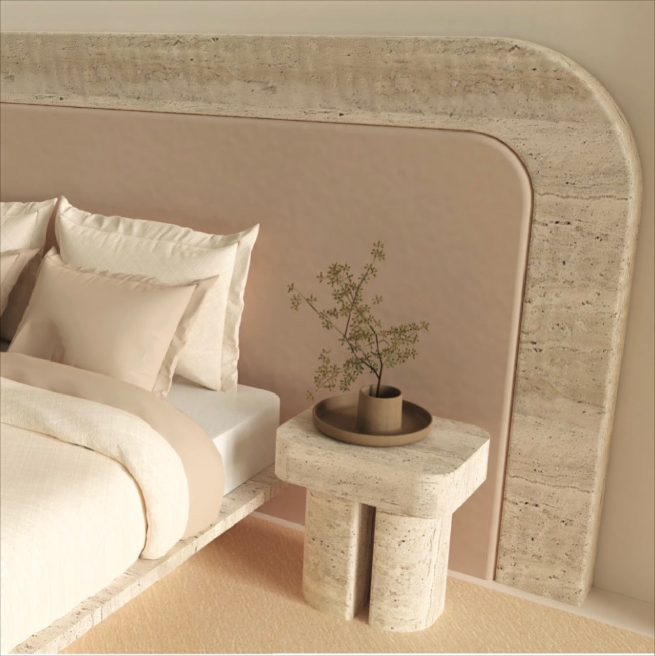 Velvetinè Bed Head and Base